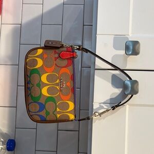 Coach Multicolor Signature Wristlet